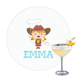 Cowgirl Printed Drink Topper - 3.25" (Personalized)