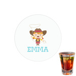 Cowgirl Printed Drink Topper - 1.5" (Personalized)