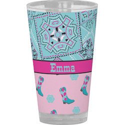 Cowgirl Pint Glass - Full Color (Personalized)