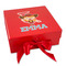 Cowgirl Gift Boxes with Magnetic Lid - Red - Front