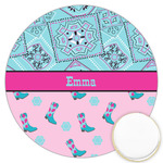 Cowgirl Printed Cookie Topper - 3.25" (Personalized)