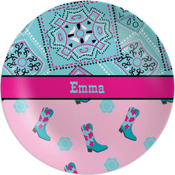 Cowgirl Melamine Salad Plate - 8" (Personalized)