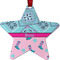 Cowgirl Metal Star Ornament - Front