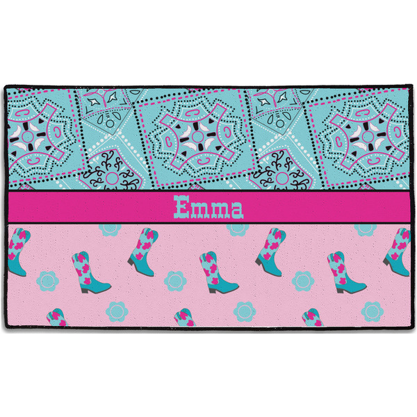 Custom Cowgirl Door Mat - 60"x36" (Personalized)