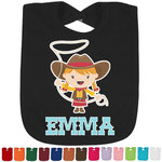 Cowgirl Cotton Baby Bib (Personalized)