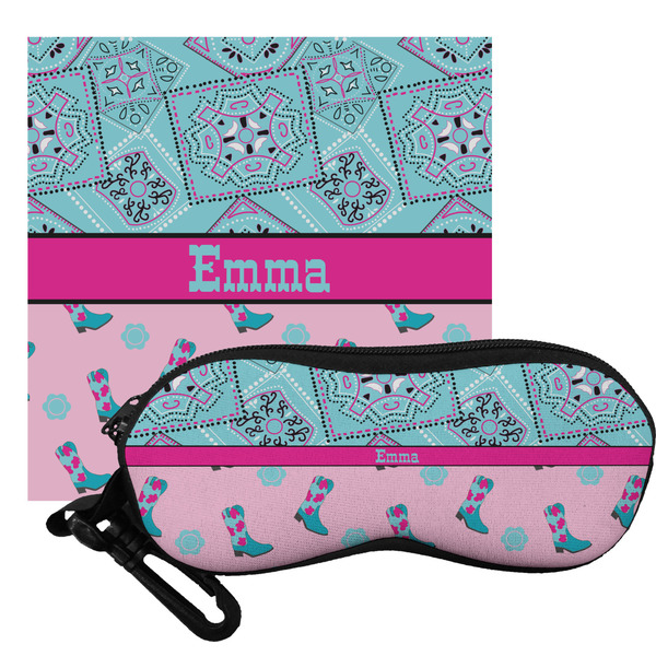 Custom Cowgirl Eyeglass Case & Cloth (Personalized)