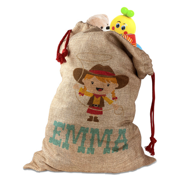 Custom Cowgirl Santa Sack (Personalized)