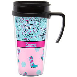 Cowgirl Acrylic Travel Mug with Handle (Personalized)