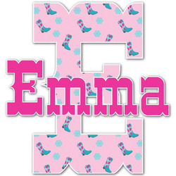 Cowgirl Name & Initial Decal - Up to 12"x12" (Personalized)