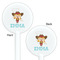 Cowgirl White Plastic 5.5" Stir Stick - Double Sided - Round - Front & Back