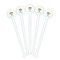 Cowgirl White Plastic 7" Stir Stick - Round - Fan View