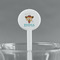 Cowgirl White Plastic 7" Stir Stick - Round - Main