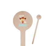 Cowgirl 7.5" Round Wooden Stir Sticks - Double Sided (Personalized)
