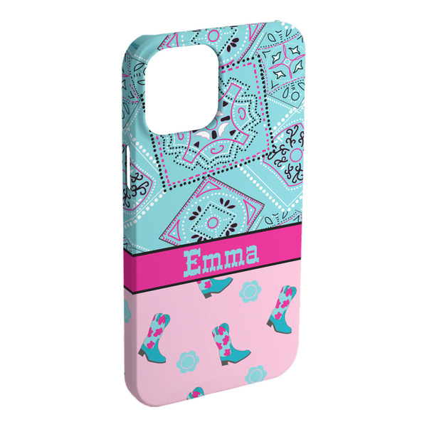 Custom Cowgirl iPhone Case - Plastic - iPhone 15 Plus (Personalized)