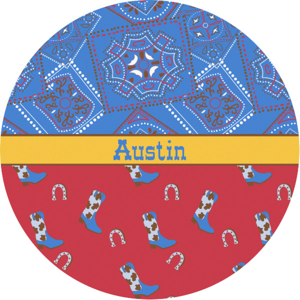 Custom Cowboy Multipurpose Round Labels - 1" (Personalized)