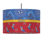 Cowboy 12" Drum Pendant Lamp - Fabric (Personalized)