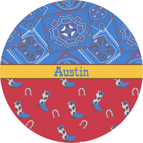 Custom Cowboy Multipurpose Round Labels - 2" (Personalized)