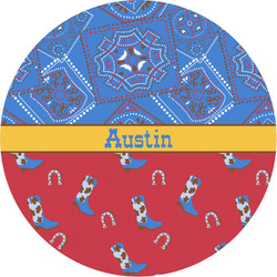 Cowboy Multipurpose Round Labels - 3" (Personalized)