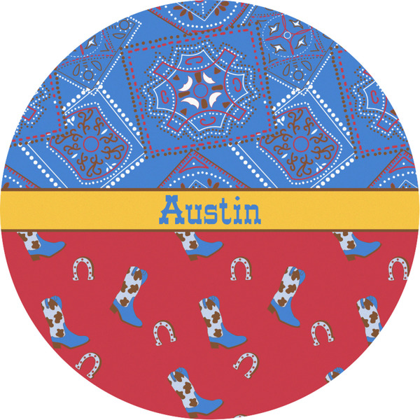 Custom Cowboy Multipurpose Round Labels - 3" (Personalized)