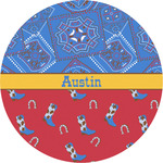 Cowboy Multipurpose Round Labels - 5" (Personalized)