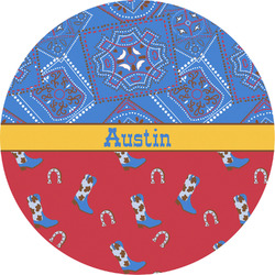 Cowboy Multipurpose Round Labels - 5" (Personalized)