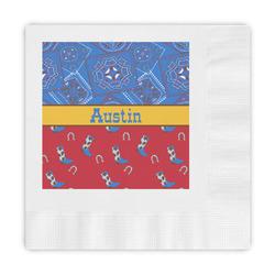 Cowboy Embossed Decorative Napkins (Personalized)