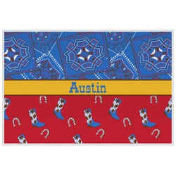 Cowboy Laminated Placemat w/ Name or Text