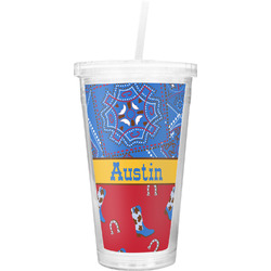 Cowboy Double Wall Tumbler with Straw (Personalized)