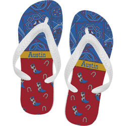 Cowboy Flip Flops - Small (Personalized)