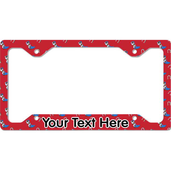 Custom Cowboy License Plate Frame - Style C (Personalized)