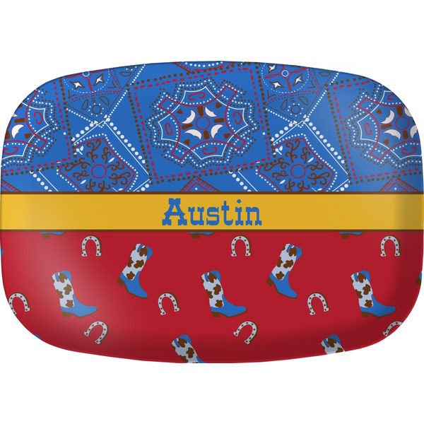 Custom Cowboy Melamine Platter (Personalized)