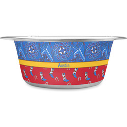 Cowboy Stainless Steel Dog Bowl - Medium (Personalized)