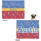 Cowboy Microfleece Dog Blanket - Large- Front & Back