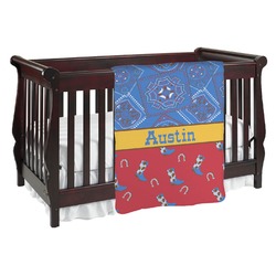 Cowboy Baby Blanket (Double Sided) (Personalized)