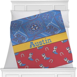 Cowboy Minky Blanket - Toddler / Throw - 60"x50" - Double Sided (Personalized)