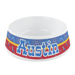 Cowboy Plastic Dog Bowl - Small (Personalized)