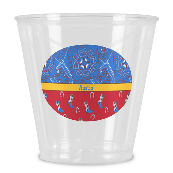 Custom Cowboy Plastic Shot Glass (Personalized)