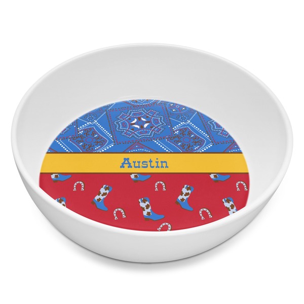 Custom Cowboy Melamine Bowl - 8 oz (Personalized)