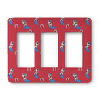 Cowboy Rocker Style Light Switch Cover - Three Switch