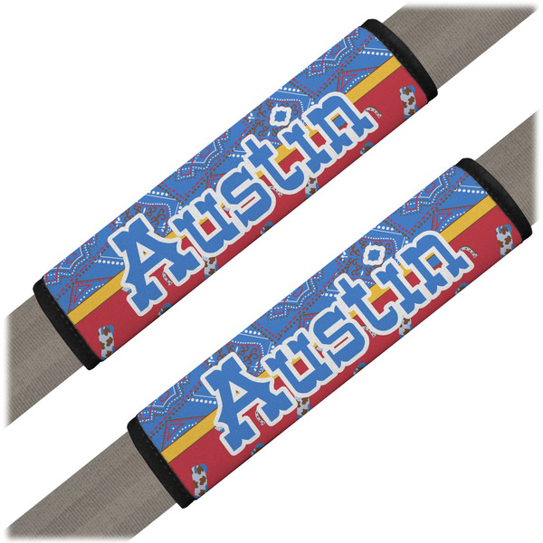 Custom Cowboy Seat Belt Covers (Set of 2) (Personalized)