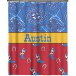 Cowboy Extra Long Shower Curtain - 70"x84" (Personalized)