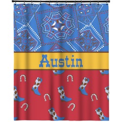 Cowboy Extra Long Shower Curtain - 70"x84" (Personalized)