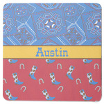 Cowboy Square Rubber Backed Coaster (Personalized)