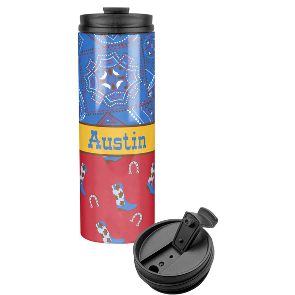 Custom Cowboy Stainless Steel Skinny Tumbler (Personalized)