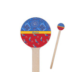 Cowboy 7.5" Round Wooden Stir Sticks - Single Sided (Personalized)