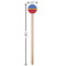 Cowboy Wooden 7.5" Stir Stick - Round - Dimensions