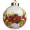 Ceramic Christmas Ornament Poinsettias (Back View)