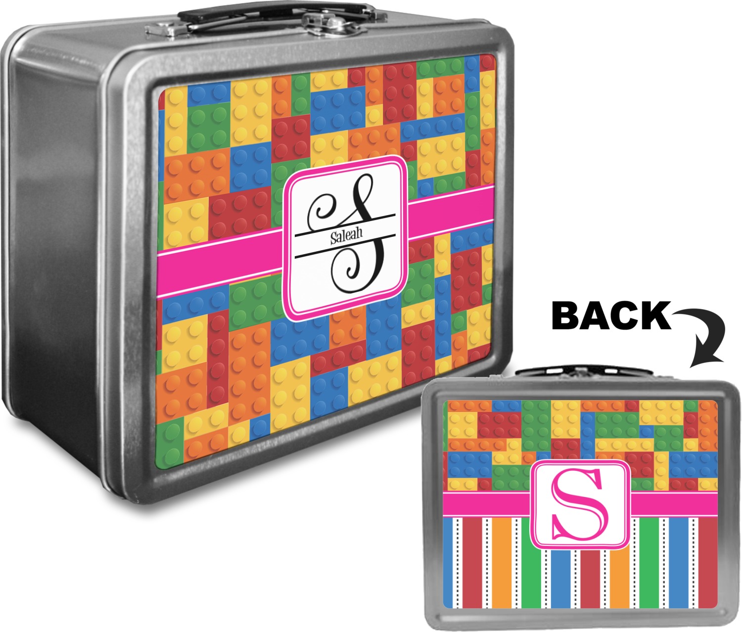 Kids Construction Personalized Lunch Box