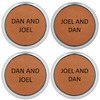 Generated Product Preview for GILDA Review of Wedding Quotes and Sayings Leatherette Round Coaster w/ Silver Edge - Single or Set