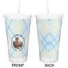 Generated Product Preview for Suzanne Vail Review of Baby Boy Photo Double Wall Tumbler with Straw (Personalized)